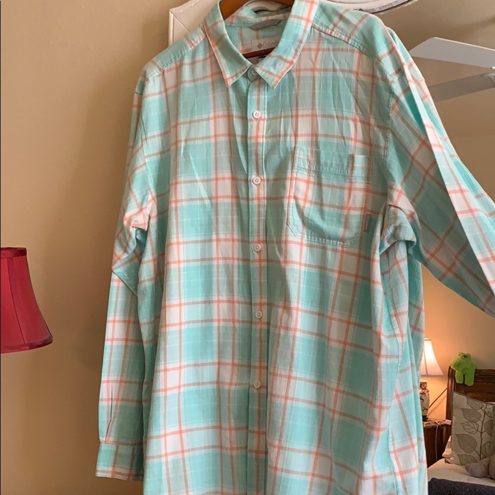 Men’s Columbia XXL plaid shirt 100% cotton